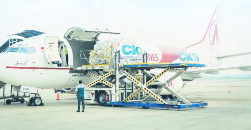 Boeing 737-300F yang digunakan PT Cipta Krida Bahari (CKB Logistics) dengan rute Jakarta-Balikpapan-Timika-Jayapura yang mampu menampung 15-16 ton. Foto: Ist