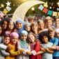 Ilustrasi anak-anak merayakan libur lebaran (Foto: AI)