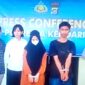 Kedua pelaku saat digelandang ke Polresta Kendari (Foto: Fnews.id)