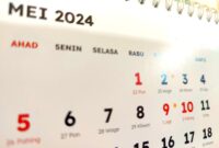 Kalender bulan Mei 2024 (Foto: Novrizal R Topa/FNews.id)