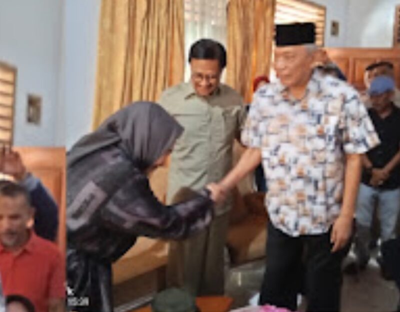 Tina Nur Alam bersama Nur Alam saat menyalami  La Ode Rifai Pedansa (Foto: Istimewa)