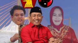 Ketua DPC PDI Perjuangan Kota Kendari, H Ishak Ismail dan Paslon Yudhi-Nirna (Foto:Istimewa)