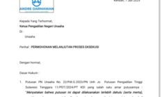 Andri Darmawan Ajukan Permohonan Eksekusi Lanjutan ke PN Unaaha